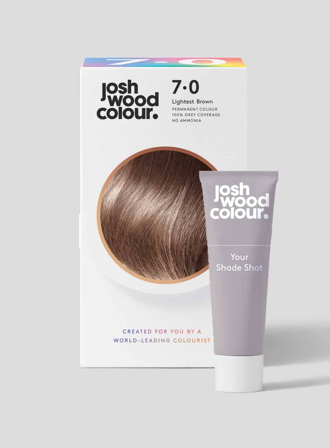 Permanent Hair Colour 7.0 - Lightest Brown + Shade Shot